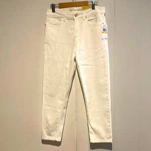 Michael Kors cropped skinny white pants